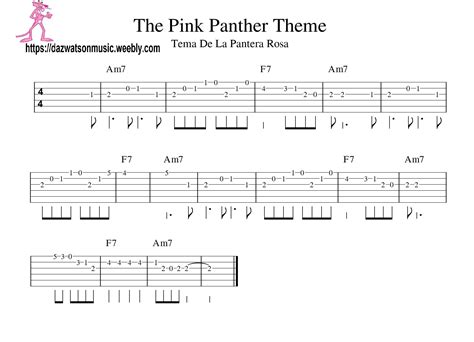 pink panther tab|the pink panther theme tab.